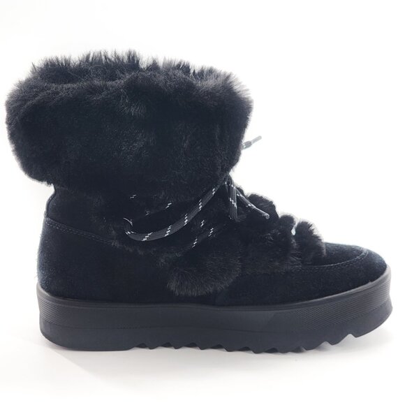 COUGAR Waterproof Suede Platform Faux Fur Winter Ankle Boots Black - Picture 6 of 9